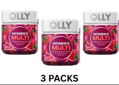 Gomosa multivitamínica Olly para mujer, vitaminas A, D, C, E, biotina, (3 paquetes) Foto 1 de 4
