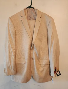 Bocaccio Uomo 3pz Tuta Kaki Paris Taglia 44R Giacca Pantalone 38 con - Foto 1 di 11