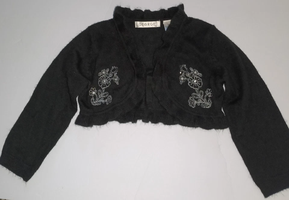 Suéter corto negro George Little Girls talla 3T Foto 1 de 3