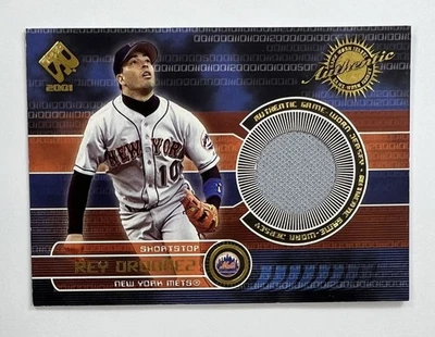 2000 Pacific Trading Rey Ordonez Authentic Game Worn Jersey Relic AR135-02 - Image 1 of 2