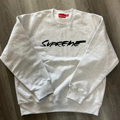Размер средний Supreme Futura логотип Crewneck пепельно-серый совершенно новый - Изображение 1 из 2