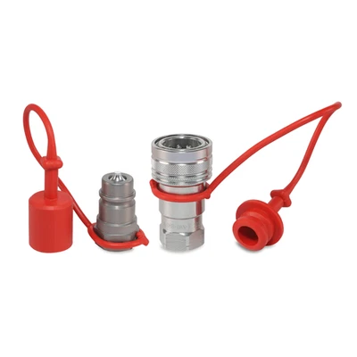 1/2″ ISO 7241-A Quick Disconnect Hydraulic Couplers Set - 1/2″ NPT Thread - Image 1 of 4