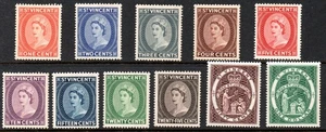 St Vincent 1955 - 1963 part set SG 189 - 99 mounted mint - Picture 1 of 1