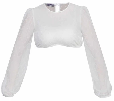 MarJo Dirndlbluse Ivana-Sarah ecru Spitze Langarm Dirndl Bluse Damen - Bild 1 von 2