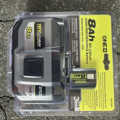 8,0Ah Original Akku für RYOBI 18V One Plus Lithium RB18L50 P108 P109 Batterie DE