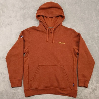 Moletom com capuz Patagonia masculino médio marrom sisu Fitz Roy ícone revolta - Imagem 1 de 4