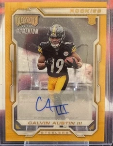 2022 Calvin Austin III Chronicles Playoff Momentum Rookie Auto White Sparkle /5 - Bild 1 von 3