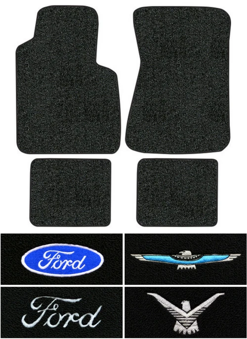 1958-1963 Ford Thunderbird Floor Mats - 4pc - Loop - Imagem 1 de 4
