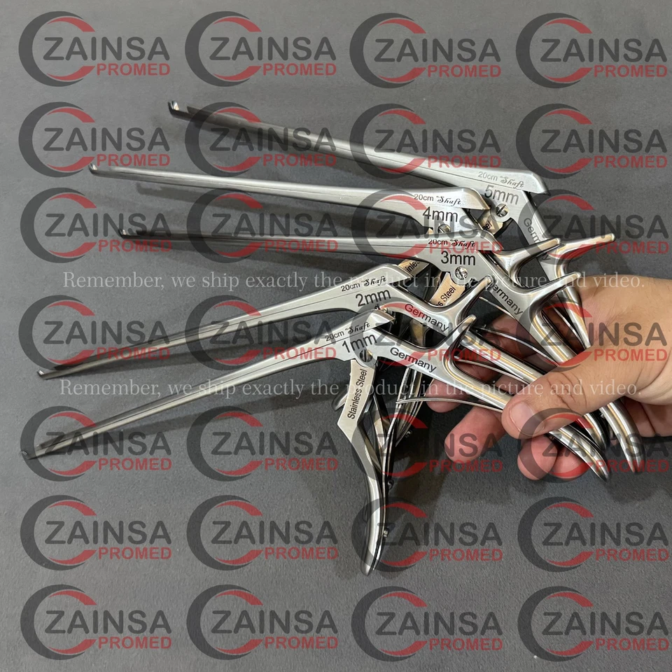Columna vertebral alemana Kerrison Rongeurs (1,2,3,4,5 mm), ortopédica cervical quirúrgica Foto 1 de 4