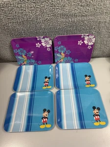 Disney Store Melamin Teller Set Mickey Mouse Tinker Bell Blume Kinder 6 Stück Pl - Bild 1 von 8