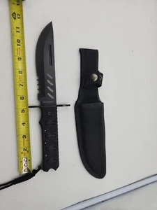 Black Legion Survival Knife 12" with Sheath Black. - Picture 1 of 7