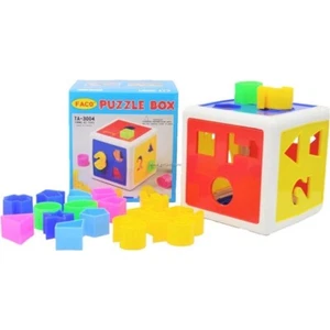 Colorful Shape Cube Sorting Puzzle -Toy with 12 Geometry Shapes and 6 Numbers - Picture 1 of 5