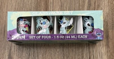 Nuevo juego de cuatro vasos de chupito Disney Stitch de 1,5 OZ Foto 1 de 4