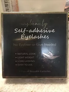 easbeauty Self-Adhesive Eyelashes No Eyeliner or Glue Needed 2 Pair Reusable - Picture 1 of 3