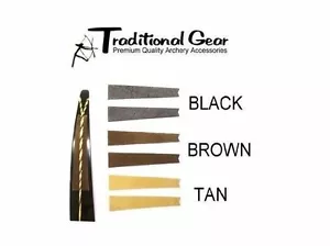 TAN - Traditional RECURVE BOW ADHESIVE STRING GROOVE SILENCER SILENCERS Archery - Picture 1 of 5