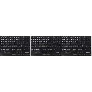 3 Sheets Tastaturaufkleber Universelle Englische Schlüsseletiketten - Bild 1 von 12