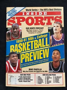 1990 INSIDE SPORTS 90-91 BASKETBALL PREVIEW MAGAZINE! JORDAN! - Picture 1 of 2