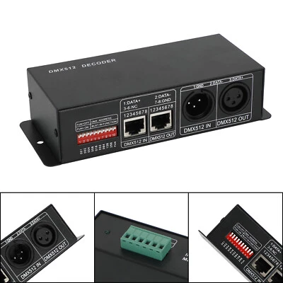 RGB Controller 3X8A Decoder Mit Digitalanzeige 3 Kanal DMX512-3CH - Bild 1 von 4