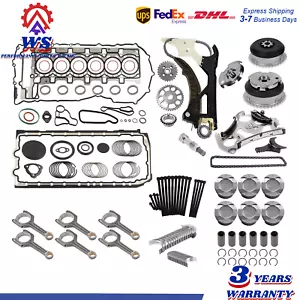 Overhaul Gasket Kit Timing Chain Piston For BMW 335i X3 X5 X6 E90 N55 3.0L 08-19 - Picture 1 of 20