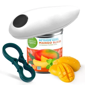 Auto Electric Can Opener Jar Opener with Magnetic, One Touch Battery Operated Ca - Picture 1 of 7