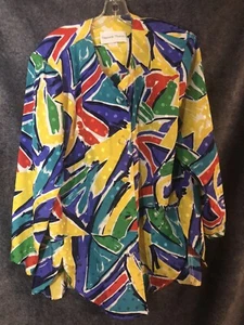 Stephanie Thomas shimmering size 16 blazer STYLE 75-532-A vintage USA RN 36632 - Picture 1 of 6