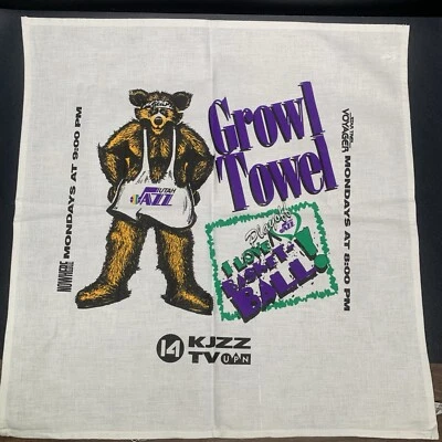 Vtg Utah Jazz NBA Jazz Bear “Growl Towel”Rally Towel Banner, Star Trek Voyager. - Image 1 of 4