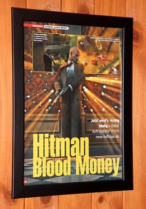 Hitman Blood Money Xbox 360 Promo Rare Small Poster / Ad Page Framed - Picture 1 of 7