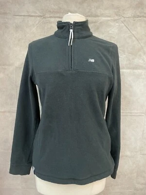 Chaqueta New Balance Mujer Negra Polar Cuello Simulado Interlock Cuarto Cremallera Talla M Foto 1 de 4