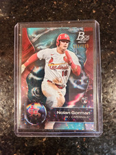 2023 Bowman Platinum Nolan Gorman SP Rookie Aqua Ice Foil 65/250 Cardinals