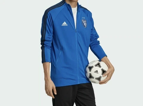 Adidas MLS San Jose Quakes FC Anthem Track Jacket Soccer Royal Blue Size L NWT Cover