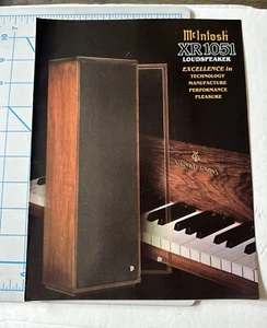 McIntosh XR1051 Loudspeaker ORIGINAL DEALER SPEC Brochure STEINWAY PIANO - Picture 1 of 10