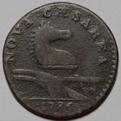 Moneda colonial de cobre de Nueva Jersey 1786 Foto 1 de 4