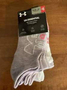 UNDER ARMOUR UA Essential 6 Pairs Size 13.5k-4Y Youth No Show Socks NWT - Picture 1 of 5