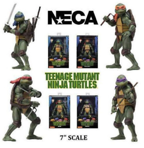 Tmnt Ninja Turtles 1990 Leonardo Michelangelo Donatello & Raffaello Set Neca -