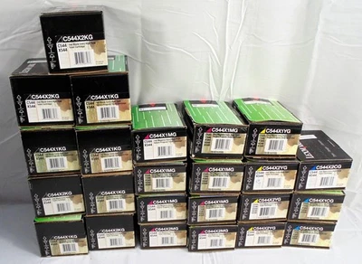 Lote 24 Cartuchos de Tóner Lexmark Negro Magenta Amarillo Cian Extra Alto Rendimiento C544 Foto 1 de 4