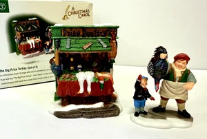 Dept 56 Dickens Village THE BIG PRIZE TURKEY Set of 2 A Christmas Carol - Picture 1 of 10