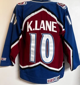 NHL CCM Colorado Avalanche #10 K. Lane Fan Hockey Jersey Men's SZ: S - Used - Picture 1 of 13
