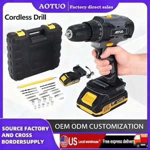 Household multi-function rechargeable electric drill with high power and brush04 - Picture 1 of 22