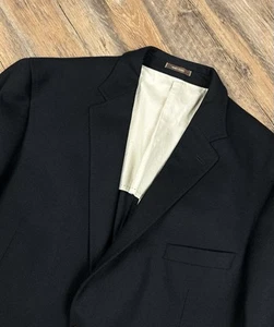 Peter Millar Blazer Sakko Herren 48R Schwarz Flanell Wolle Dual Vent Path Pocket - Bild 1 von 15