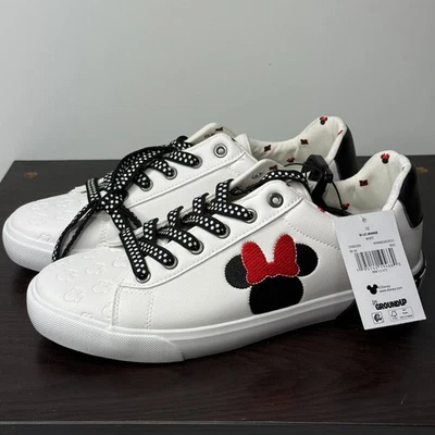 Disney Minnie Mouse Shoes Womens Size 10 Polka Dot Laces Ground Up Sneakers NEW! - Image 1 of 4