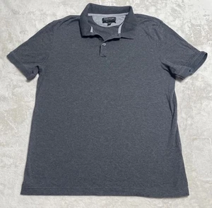 Banana Republic Polo Shirt Men's Size Large Gray Short Sleeve Luxury Touch - Picture 1 of 6