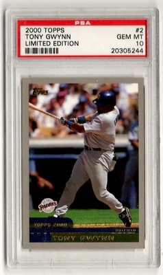 PSA 10 Tony Gwynn 2000 Edición Limitada #2, San Diego Padres, MLB HOFer Foto 1 de 2