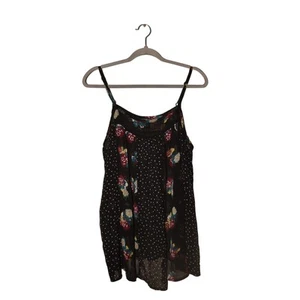 Cami TORRID $49 Mixto Floral Estampado de Lunares Panelado Gasa Transparente Negro 0/Grande - Imagen 1 de 3