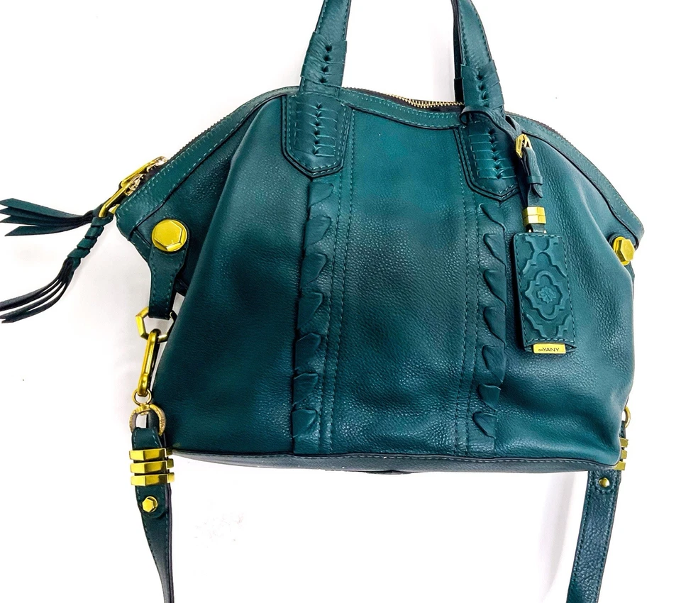 Bolso Cartera OrYANY Trina Cuero Italiano Azul Foto 1 de 4