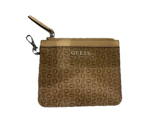 Bolso sin asas Guess Cartera Diseñador Imitación Cuero Bolsa Cremallera 7x6 Pulgadas Monograma - Imagen 1 de 4