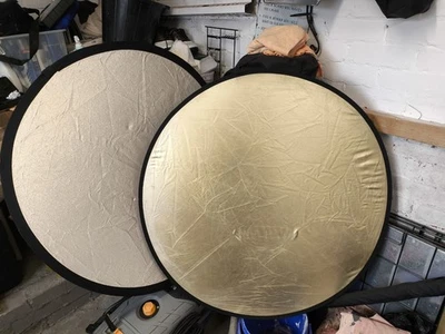 Two Lastolite Collapsible Gold White And Gold Silver Reflectors 42" - Image 1 of 3