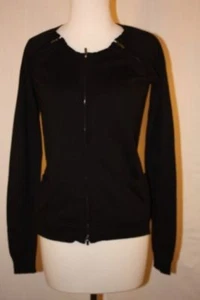 NUEVA CHAQUETA SUÉTER DE PUNTO NEGRO BCBGMAXAZRIA TALLA XS - Imagen 1 de 7