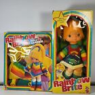 NEU VINTAGE 1983 Rainbow Brite Puppe 18" große Puppe mit Dollenträger Set