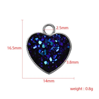 Dije colgante de diamantes de imitación de varios corazones cuentas brillantes para hacer joyas regalo elegante Foto 1 de 4