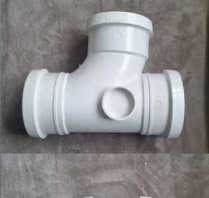 Soil Pipe 110mm Tee Branch - White Triple Socket - Picture 1 of 1